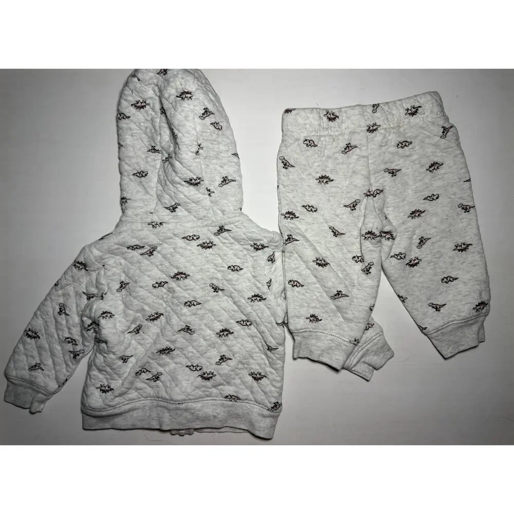 Carter’s Baby Boy 6M Football Dinosaur Outfit Lot Hoodie Pants 4 Pieces